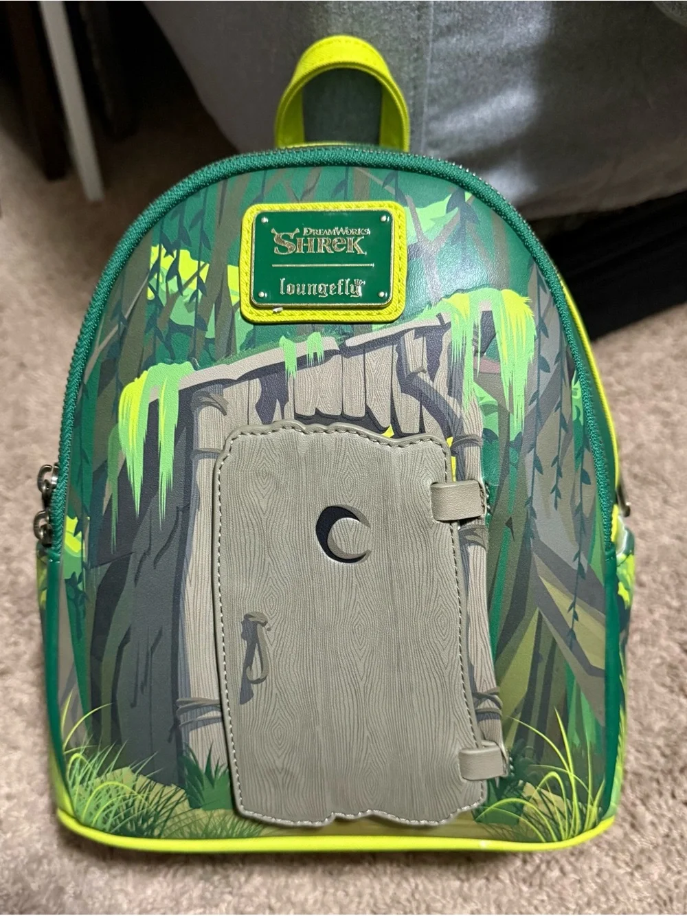 Shrek Loungefly Outhouse Moving Door DreamWorks Mini Backpack BoxLunch NWT